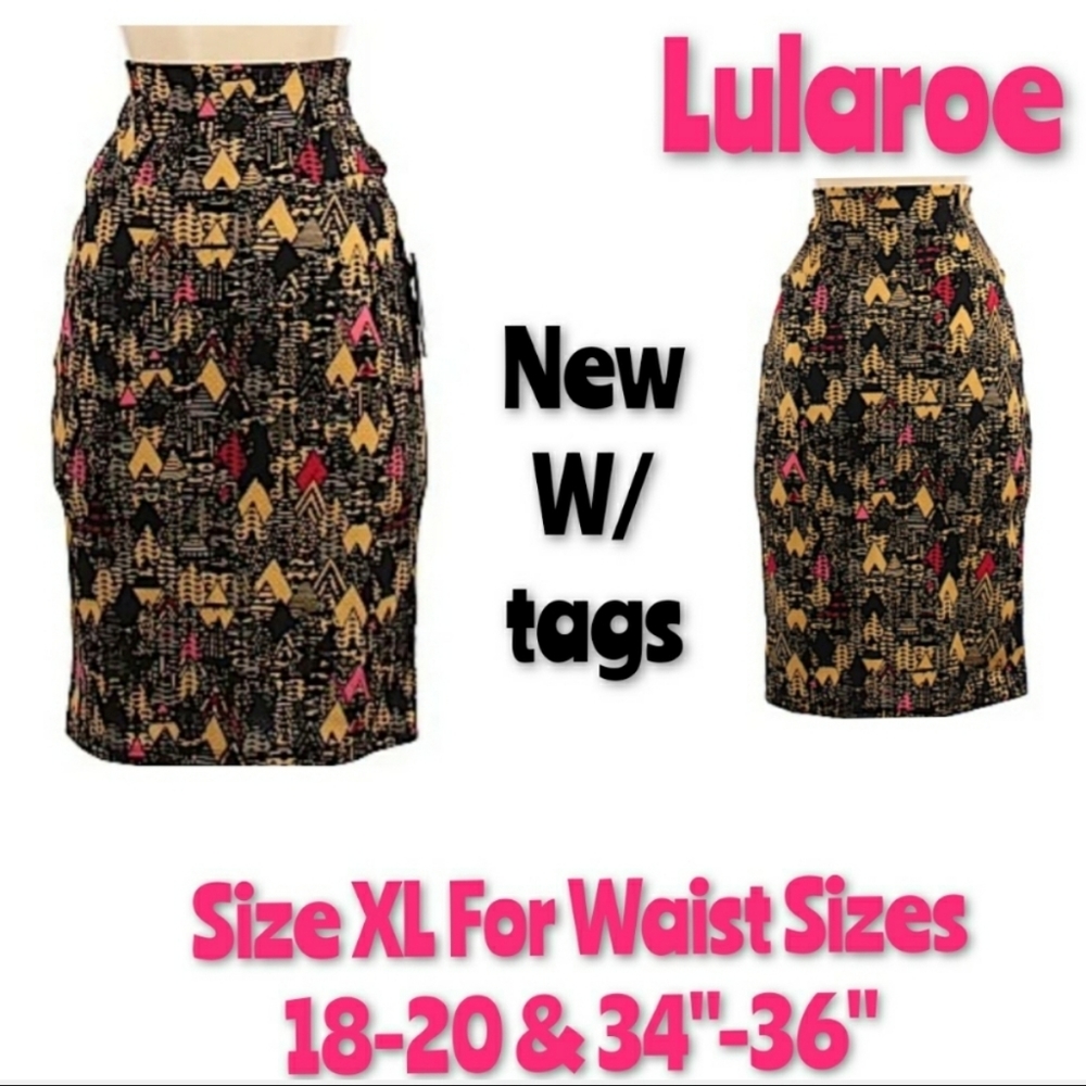 Lularoe Skirt Size 18/20 Cassie Pencil Tribal NWT